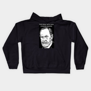 SIGMUND FREUD quote .7 - ink portrait Kids Hoodie